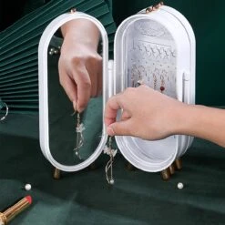 PIXMY® - Wit - Sieradenhouder - Oorbellenrekje - Sieradenrekje - Sieraden Organizer - Sieraden Doos - Sieraden Opbergen -Cosmetica Korting Winkel 1200x1200 2057