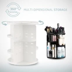 UNIQ 360° Roterend Make-Up Organizer - Beauty Organizer Voor Huidverzorging En Make-up - Opbergbox - Wit -Cosmetica Korting Winkel 1200x1200 2059