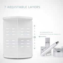 UNIQ 360° Roterend Make-Up Organizer - Beauty Organizer Voor Huidverzorging En Make-up - Opbergbox - Wit -Cosmetica Korting Winkel 1200x1200 2060