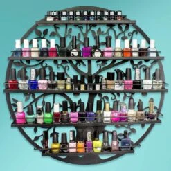 Confibel Nagellak Houder - Nagellak Flesjes Organizer - Essentiële Oliën Organizer - Rek Voor Flesjes - Wanddecoratie - Zwart -Cosmetica Korting Winkel 1200x1200 2063