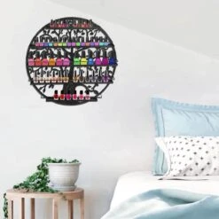 Confibel Nagellak Houder - Nagellak Flesjes Organizer - Essentiële Oliën Organizer - Rek Voor Flesjes - Wanddecoratie - Zwart -Cosmetica Korting Winkel 1200x1200 2071