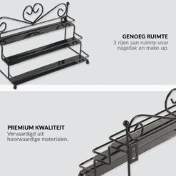 Confibel Nagellak Organizer - Nagellak Flesjes Houder - Essentiële Oliën Organizer - Rek Voor Flesjes - Wanddecoratie - Zwart 26 Confibel Nagellak Organizer - Nagellak Flesjes Houder - Essentiële Oliën Organizer - Rek Voor Flesjes - Wanddecoratie - Zwart -Cosmetica Korting Winkel 1200x1200 2096