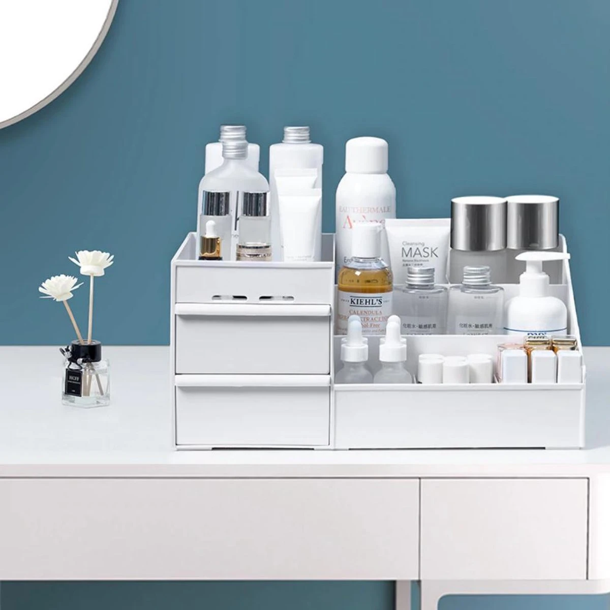 Make-up Organizer - Cosmetica Opbergdoos - Sieraden Bakje - Dames - Wit - Opmaken 8 Make-up Organizer - Cosmetica Opbergdoos - Sieraden Bakje - Dames - Wit - Opmaken - Afbeelding 6