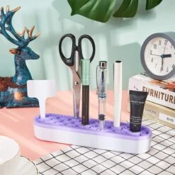 Make Up Organizer - Paars - Make Up Holder - Kwasten Organizer - Make Up Houder - Nagellak/Lipstick Organizer - Lippenstift Houder - Siliconen -Cosmetica Korting Winkel 1200x1200 2113