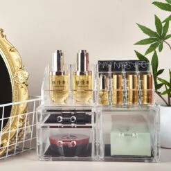 Wowup Makeup Organizer | Cosmetica Houder | Makeup Doos | Transparant | Tweedelig | Sieradendoos | Nagellak Opberger | Makeup Opberger | Lippenstift Opberger | Lippenstift Organizer -Cosmetica Korting Winkel 1200x1200 2122