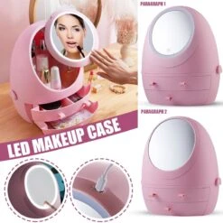 Make Up Organizer Met Make Up Spiegel En Led Verlichting | Usb Opladen Make-Up Tool Organizer Cosmetische Opbergdoos Draagbare Lade Led Spiegel Make-Up Tool Kits Opbergrek Maquillage | Make Up Spiegel Met Verlichting | Make Up Organizer Lades - Roze 11 Make Up Organizer Met Make Up Spiegel En Led Verlichting | Usb Opladen Make-Up Tool Organizer Cosmetische Opbergdoos Draagbare Lade Led Spiegel Make-Up Tool Kits Opbergrek Maquillage | Make Up Spiegel Met Verlichting | Make Up Organizer Lades - Roze -Cosmetica Korting Winkel 1200x1200 2140