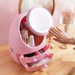 Make Up Organizer Met Make Up Spiegel En Led Verlichting | Usb Opladen Make-Up Tool Organizer Cosmetische Opbergdoos Draagbare Lade Led Spiegel Make-Up Tool Kits Opbergrek Maquillage | Make Up Spiegel Met Verlichting | Make Up Organizer Lades - Roze 15 Make Up Organizer Met Make Up Spiegel En Led Verlichting | Usb Opladen Make-Up Tool Organizer Cosmetische Opbergdoos Draagbare Lade Led Spiegel Make-Up Tool Kits Opbergrek Maquillage | Make Up Spiegel Met Verlichting | Make Up Organizer Lades - Roze -Cosmetica Korting Winkel 1200x1200 2143
