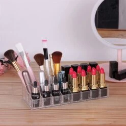 UNIQ Make-up Organizer 24 Vakken (U302) - Lippenstift Organizer - Nagellak - Make-up Kwasten - Transparant -Cosmetica Korting Winkel 1200x1200 2155