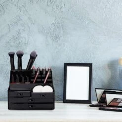A&K 2in1 Make-up Organizer - 4 Lades Cosmetica Opbergdoos - Kaptafel - Zwart -Cosmetica Korting Winkel 1200x1200 2188