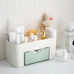 IBright Make-Up Organizer Met Lade - Cosmetica Opbergdoos - Bureau Organizer - Groen -Cosmetica Korting Winkel 1200x1200 2191