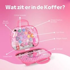 Make Up Koffer 25 Delig - Roze - Make Up Koffer Met Inhoud - Make Up Koffer Meisjes - Make Up Koffer Kinderen - Make Up Set Voor Meisjes -Cosmetica Korting Winkel 1200x1200 2204