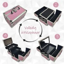 Make Up Koffer Meisjes En Dames Roze - Make Up Organizer Met Spiegel - Cosmetica Koffer - Beautycase Koffer -Cosmetica Korting Winkel 1200x1200 2208