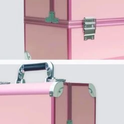 Confibel Cosmetica Koffer - Make Up Koffer Uitklapbaar - 5 Opbergbakken Make-up Koffer - Beautycase/Visagiekoffer /Cosmeticakoffer /Beautycase/ Nagelstylistekoffer - Roze -Cosmetica Korting Winkel 1200x1200 2214