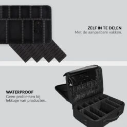Cosmetica Koffer - Make-up Koffer Met Verstelbare Vakken - Visagie En Nagelstyliste Beauty Koffer - 37x27x13CM -Cosmetica Korting Winkel 1200x1200 2239