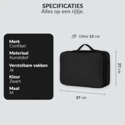Cosmetica Koffer - Make-up Koffer Met Verstelbare Vakken - Visagie En Nagelstyliste Beauty Koffer - 37x27x13CM -Cosmetica Korting Winkel 1200x1200 2243