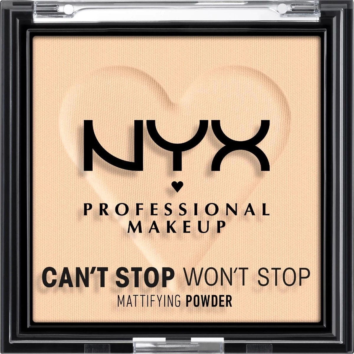 NYX Professional Makeup Can't Stop Won't Stop Mattifying Gezichtspoeder - Light 3 NYX Professional Makeup Can't Stop Won't Stop Mattifying Gezichtspoeder - Light