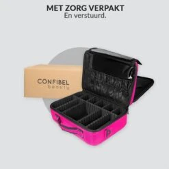 Cosmetica Koffer - Make-up Koffer Met Verstelbare Vakken - Visagie En Nagelstyliste Beauty Koffer - 35x25x11CM - Roze 20 Cosmetica Koffer - Make-up Koffer Met Verstelbare Vakken - Visagie En Nagelstyliste Beauty Koffer - 35x25x11CM - Roze -Cosmetica Korting Winkel 1200x1200 2306