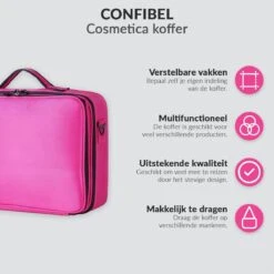 Cosmetica Koffer - Make-up Koffer Met Verstelbare Vakken - Visagie En Nagelstyliste Beauty Koffer - 37x27x13CM - Roze 17 Cosmetica Koffer - Make-up Koffer Met Verstelbare Vakken - Visagie En Nagelstyliste Beauty Koffer - 37x27x13CM - Roze -Cosmetica Korting Winkel 1200x1200 2326