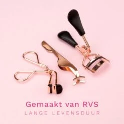 Wimperkruller Set – 5-delig – Met Wimperkruller, Wimperkruller Klein, Wimper Pincet, Wimper Borstel Met Kam, Spoolie - RVS – Rose Goud En Zwart -Cosmetica Korting Winkel 1200x1200 2367