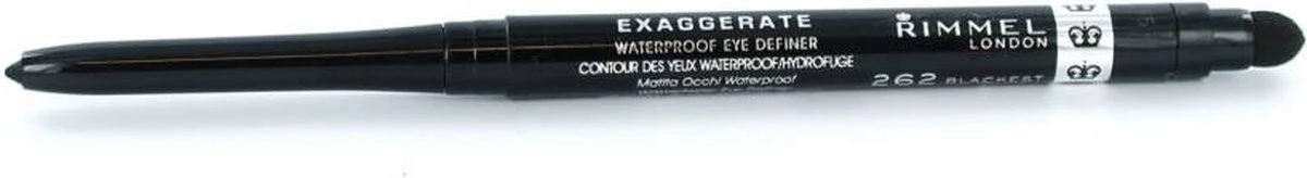 Rimmel London Rimmel Exaggerate Waterproof Eye Definer - 262 Blackest Black 11 Rimmel London Rimmel Exaggerate Waterproof Eye Definer - 262 Blackest Black - Afbeelding 9