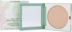 Clinique Stay-Matte Sheer Pressed Powder - 03 Stay Beige - 7,6 G -Cosmetica Korting Winkel 1200x533