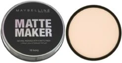 Maybelline Matte Maker Mattifying Powder - 10 Classic Ivory -Cosmetica Korting Winkel 1200x619