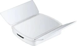 Merkloos Make-up Organizer Met Spiegel En LED Van METU-Online - Make Up Opberger - Make Up Spiegel Met Led Lamp - Makeup Opbergdoos - Make-up Spiegel Wit - Make Up Spiegel Met Verlichting En Usb - Make Up Koffer - Make Up Tafel - Make Up Organizer -Cosmetica Korting Winkel 1200x729 4