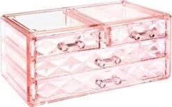 A&K 2in1 Make-up Organizer - 4 Lades Cosmetica Opbergdoos - Kaptafel - Roze -Cosmetica Korting Winkel 1200x747 2