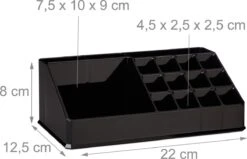 Relaxdays Cosmetica Organizer - Cosmeticahouder - Make Up Toren - Doorzichtig - 16 Vakken - Zwart 12 Relaxdays Cosmetica Organizer - Cosmeticahouder - Make Up Toren - Doorzichtig - 16 Vakken - Zwart -Cosmetica Korting Winkel 1200x774 3