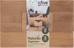 Sieraden/make-up Organizer Met 3 Vakken En 2 Lades 24 X 14,5 Cm Van Bamboe - Sieradenkastje - Make-upkastje - Organizers -Cosmetica Korting Winkel 1200x782 6