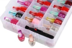 Nagellak Organizer - Koffer Met Vakverdeling - Ruimte Voor 48 Verschillende Nagellakpotjes - 35 X 30 Cm - Kunststof - Naaigarenopbergkoffer -Cosmetica Korting Winkel 1200x798 3