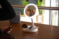 Grundig Opmaakspiegel - LED-verlichting - Opbergruimte Sieraden - Gewone En Vergrotende Spiegel - Wit -Cosmetica Korting Winkel 1200x799 18