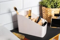 Altom Design Badkamer Orginazer 4-vaks - Gemaakt Van Ecologisch Bamboe - 9 X 18 X 13 Cm - Wit Bruin - Natura Line - Bamboo - Make-up Opbergbox -Cosmetica Korting Winkel 1200x800 63