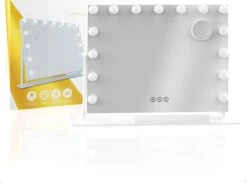 Novalie Hollywood Spiegel Met Verlichting - 65 Cm X 50 Cm - Make Up Spiegel Met Led Lampen – Visagie – Dimbaar / 3 Lichtstanden – Voor Hem / Haar Cadeau – 10x Vergroting – Met Tru-Daylight Verlichting – Wit 19 Novalie Hollywood Spiegel Met Verlichting - 65 Cm X 50 Cm - Make Up Spiegel Met Led Lampen – Visagie – Dimbaar / 3 Lichtstanden – Voor Hem / Haar Cadeau – 10x Vergroting – Met Tru-Daylight Verlichting – Wit -Cosmetica Korting Winkel 1200x887 3