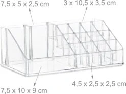 Relaxdays Make-up Organizer - Tweedelig - Cosmetica Opbergdoos - Transparant -Cosmetica Korting Winkel 1200x892 4