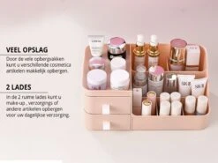 Make-Up Organizer - Cosmetica - Opbergdoos - Roze - Nagellak - Creme - Sieraden - Pennenbakje - Bureau - Organizers - Make Up -Cosmetica Korting Winkel 1200x901 16