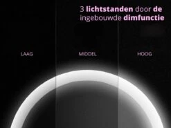 Make Up Spiegel Met LED Verlichting - Cosmetica - Dimbaar - Dimfunctie - Oplaadbaar - USB - Cadeau - Vakantie - Wit -Cosmetica Korting Winkel 1200x901 9