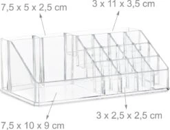 Confibel - Make-up Organizer - Cosmetica Organizer - Verstelbare Lades - Sieraden/Make-up - Cosmetica Opbergdoos - Transparant -Cosmetica Korting Winkel 1200x918 1