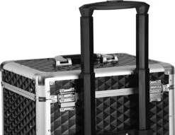 Songmics Kapperskoffer - Cosmetica Trolley - Cosmetica Koffer - Make-up Koffer - Visagie Koffer - Make Up Trolley - Op Wielen - Zwart -Cosmetica Korting Winkel 1200x930 1