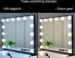 Hollywood Spiegel | Videri Vanity Zwart | Spiegel Met Verlichting | Make Up Spiegel | Visagie Spiegel | Cosmetische Spiegel | Dimbaar -Cosmetica Korting Winkel 1200x933 26