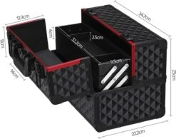 Make-upkoffer, Kapperskoffer, Cosmeticakoffer, Lege Nagelkoffer, Multikoffer, Afsluitbaar Voor Nageldesign/massageolie/fotoapparatuur, 34,7 X 22,2 X 25 Cm , Volledig Zwart HM-YAHEE-411233 17 Make-upkoffer, Kapperskoffer, Cosmeticakoffer, Lege Nagelkoffer, Multikoffer, Afsluitbaar Voor Nageldesign/massageolie/fotoapparatuur, 34,7 X 22,2 X 25 Cm , Volledig Zwart HM-YAHEE-411233 -Cosmetica Korting Winkel 1200x946