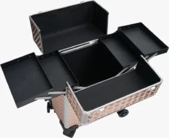 Koffer Gouden Kleur | Beautycase / Beautykoffer / Trolley Van Aluminium - 8 Wielen - Kapper Koffer - Tattoo Koffer - Nagel Koffer - Make-up Koffer -Cosmetica Korting Winkel 1200x979 1
