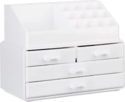 A&K 2in1 Make-up Organizer - 4 Lades Cosmetica Opbergdoos - Kaptafel - Wit 21 A&K 2in1 Make-up Organizer - 4 Lades Cosmetica Opbergdoos - Kaptafel - Wit -Cosmetica Korting Winkel 1200x981 9