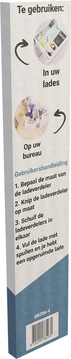 Waal® Lade Organizer - Lade Verdeler - 6 Stuks - Wit 7 Waal® Lade Organizer - Lade Verdeler - 6 Stuks - Wit - Afbeelding 5