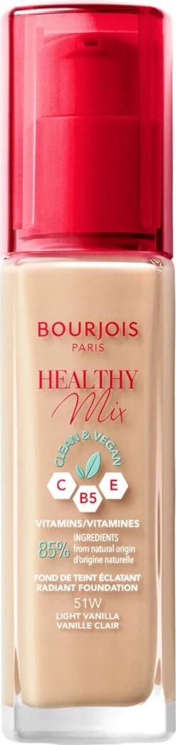 Bourjois Healthy Mix Clean Vegan Foundation 051 Light Vanilla -Cosmetica Korting Winkel 284x1200 3