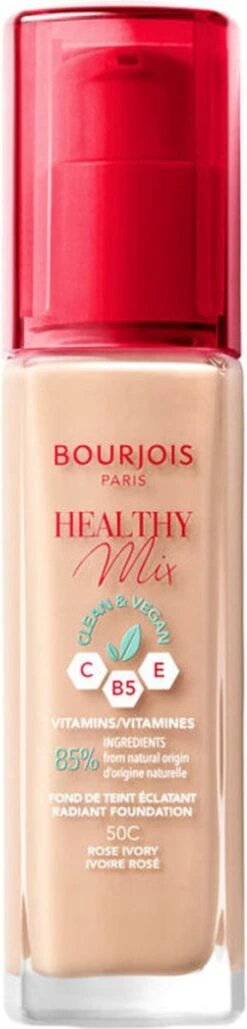 Bourjois Healthy Mix Clean Vegan Foundation 050 Rose Ivory -Cosmetica Korting Winkel 288x1200