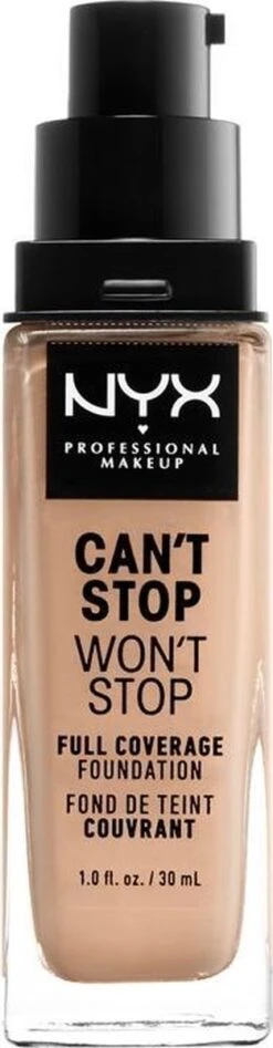 NYX Professional Makeup - Can't Stop Won't Stop Foundation - Natural -Cosmetica Korting Winkel 313x1200