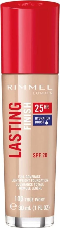 Rimmel London Lasting Finish Foundation - 103 True Ivory -Cosmetica Korting Winkel 316x1200 6