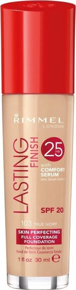 Rimmel London Lasting Finish Foundation - 103 True Ivory -Cosmetica Korting Winkel 316x1200 7