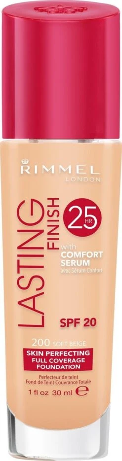Rimmel London Lasting Finish Foundation - 200 Soft Beige -Cosmetica Korting Winkel 317x1200 6